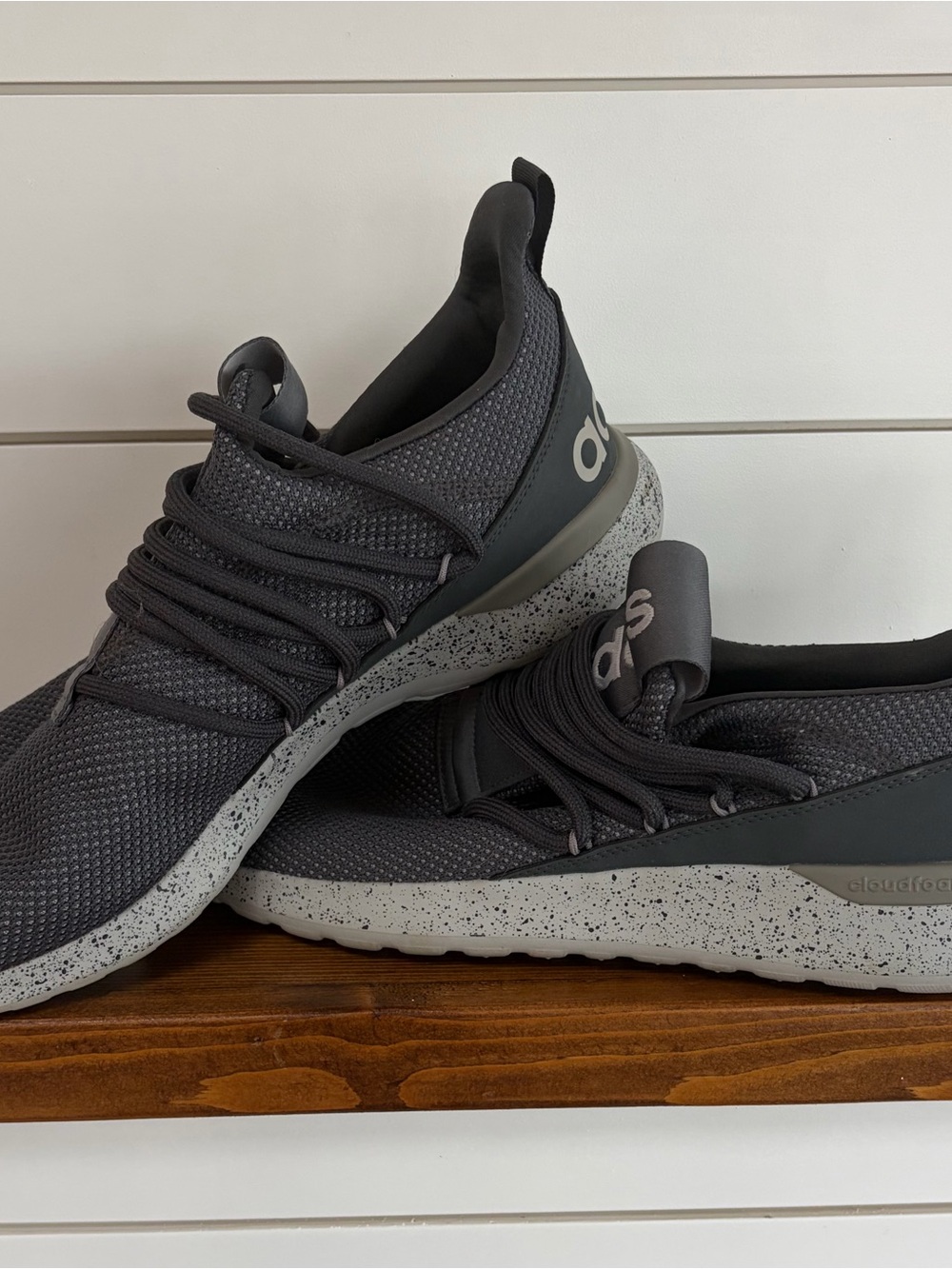 adidas Men's Knit Slip-On Sneakers - Charcoal Gray